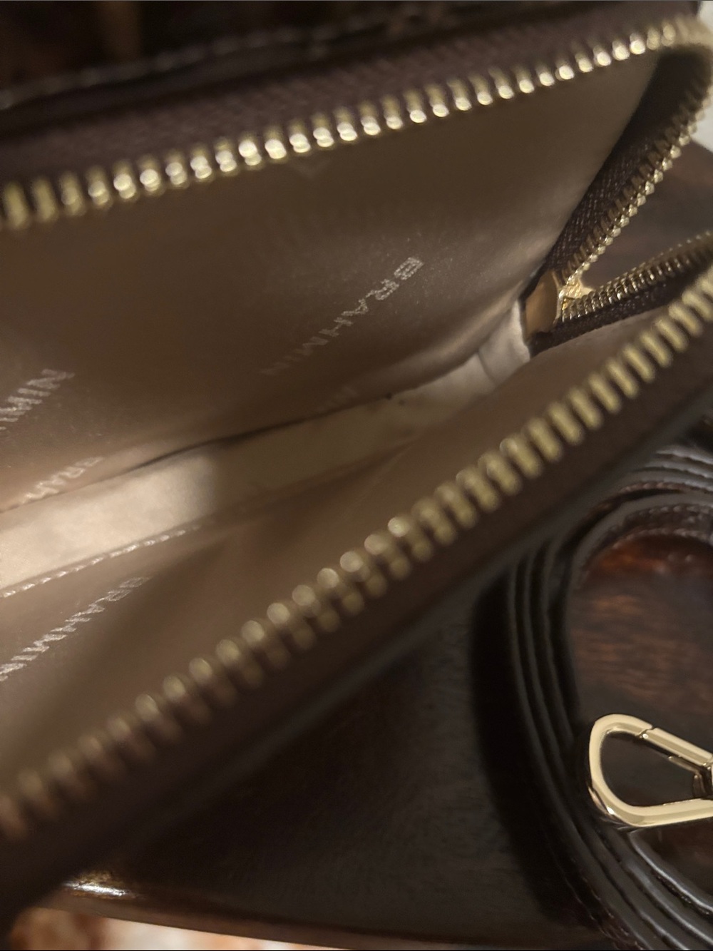Brahmin Bronze Croc-Embossed Top-Handle Mini Satchel - Picture 9 of 10